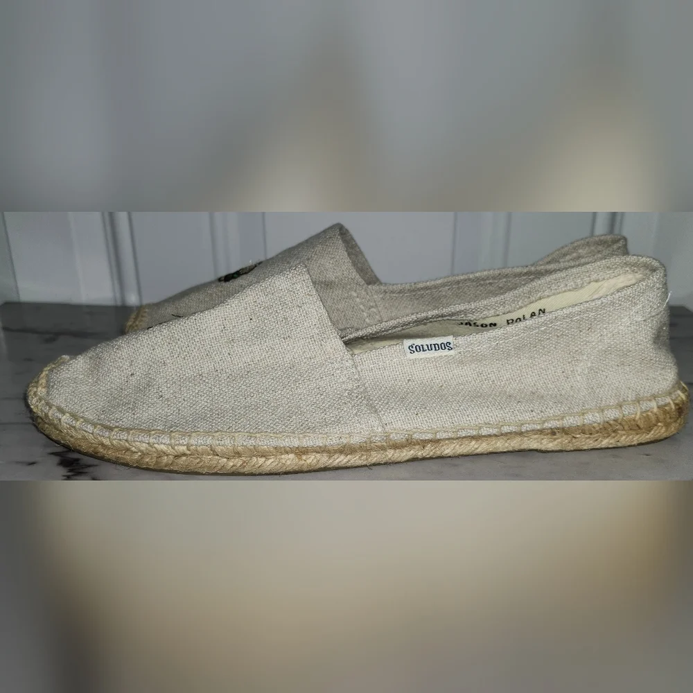 SOLUDOS X JASON PILAN slip-on espadrilles HAMBURGER & FRIES size 10